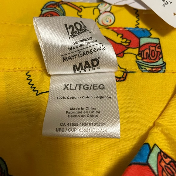Official Simpsons button shirt short sleeve - Picture 3 of 3